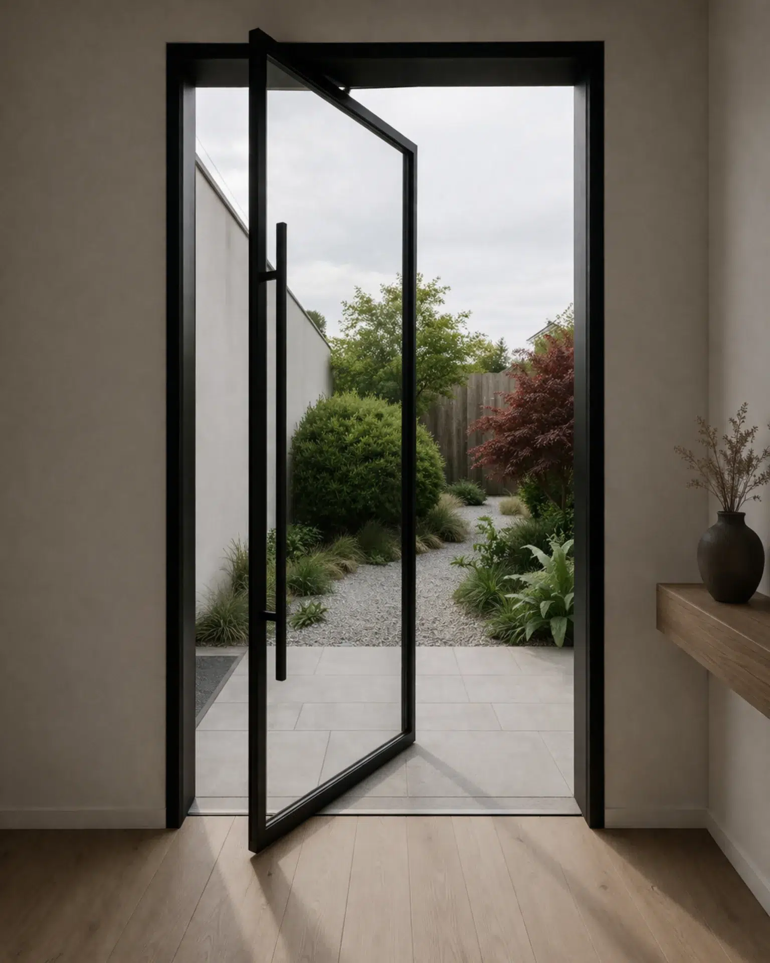 VLX 100 Pivot Door in Palm Beach Gardens, FL | TruePane Windows & Doors - detail 1